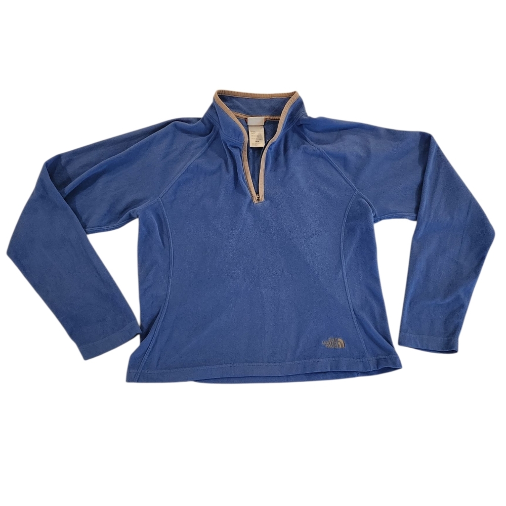 The North Face Blue Pullover Fleece 1/4 Zip Women's Size Medium